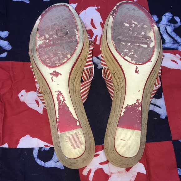 Italian Shoemakers Red & White Striped Espadrilles - Picture 7 of 7
